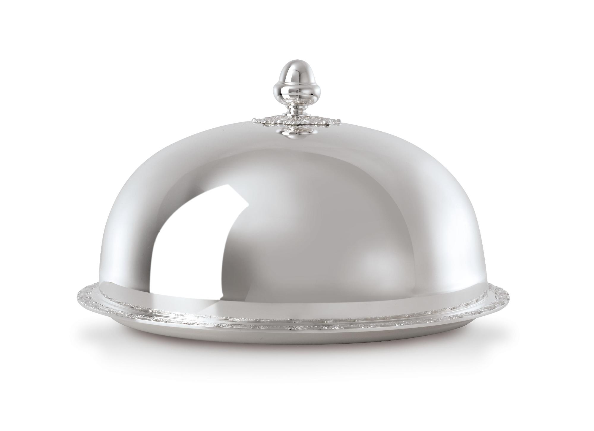 Royal zilveren serveerbord met deksel | Afmetingen: Ø 36 cm