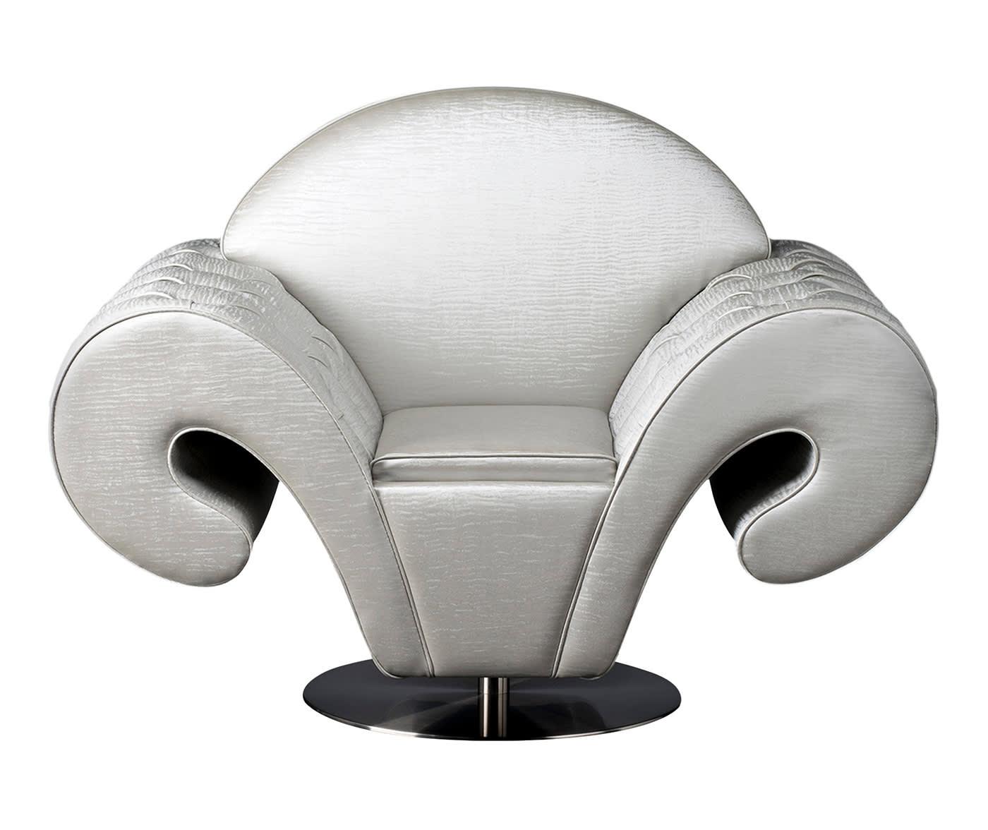 Fauteuil pivotant blanc Silhouette