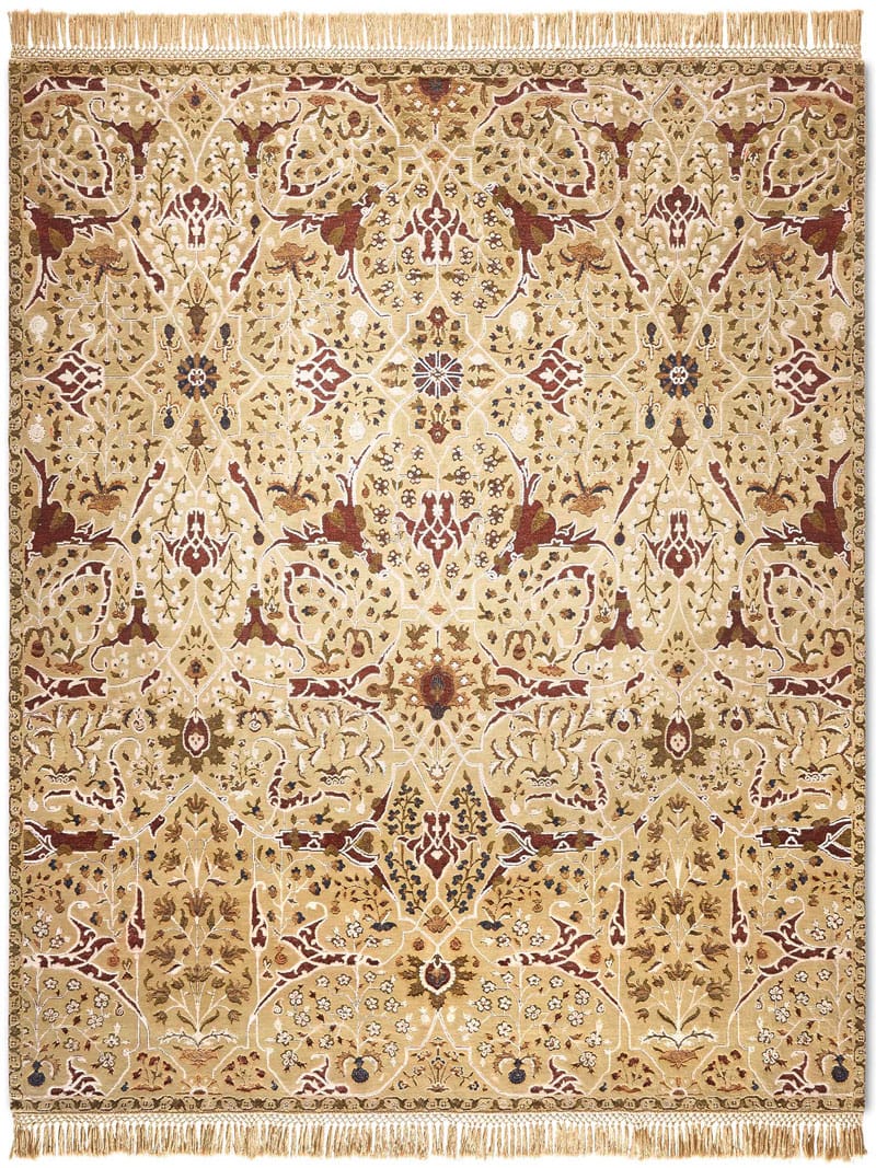 Teheran Yellow handgemaakt luxe vloerkleed