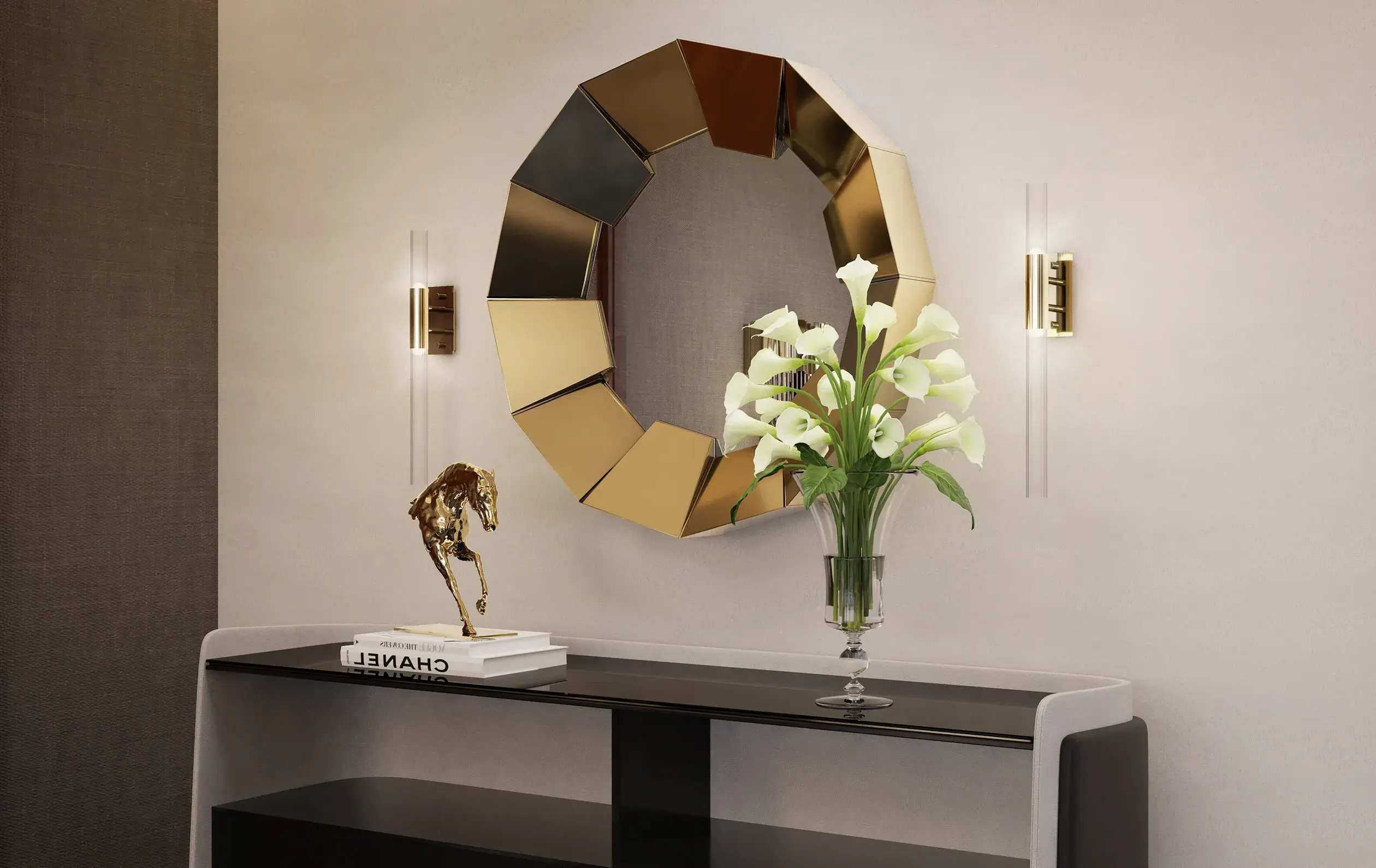 Miroir mural Radiance or - 4