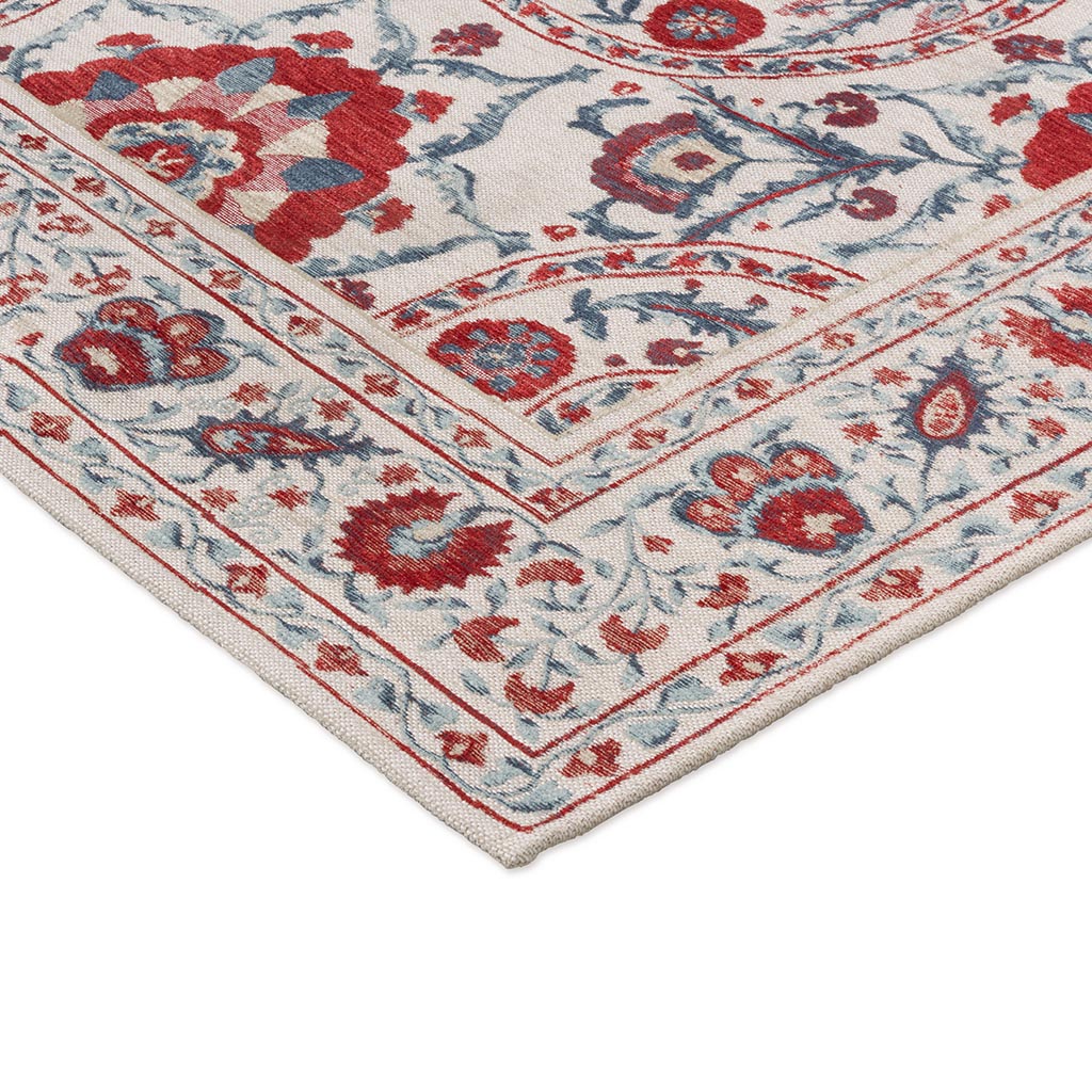 Anthos rood indigo designer vloerkleed
