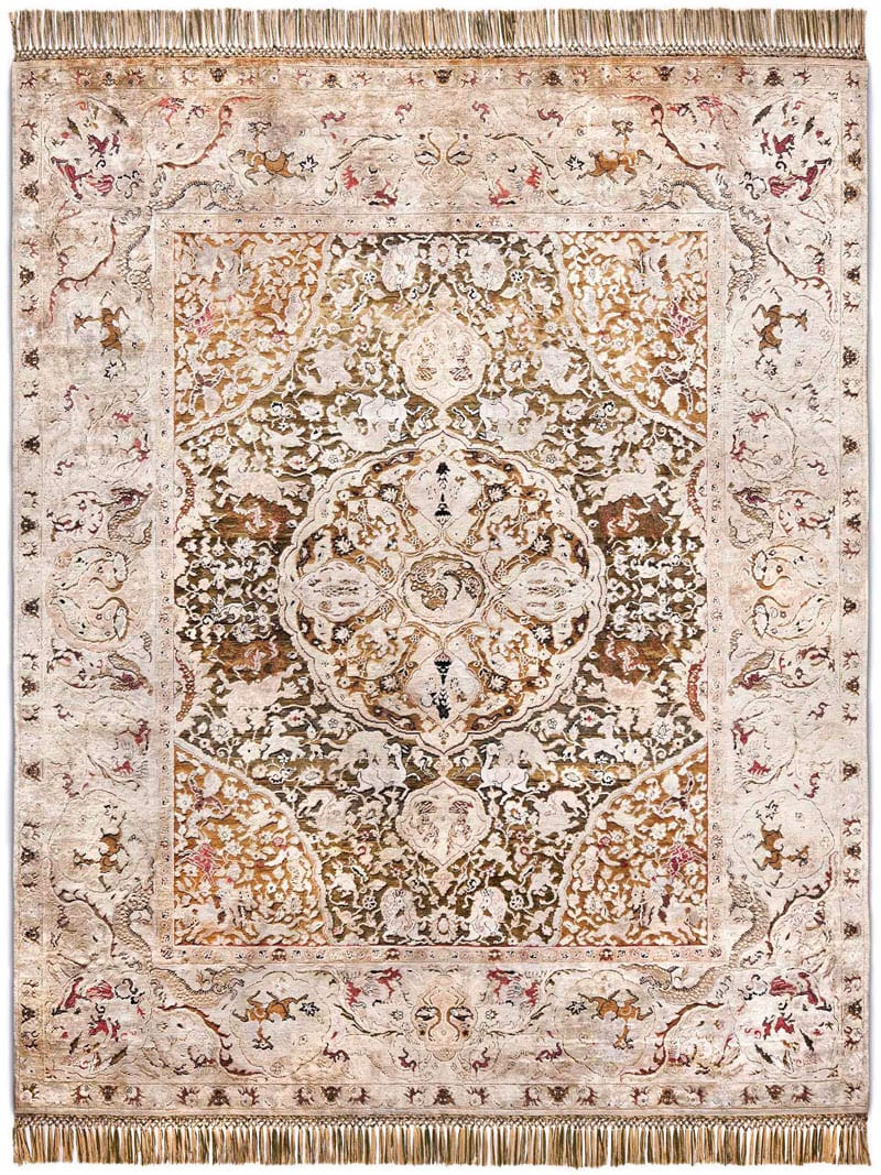 Tapis de luxe noué à la main Gold
