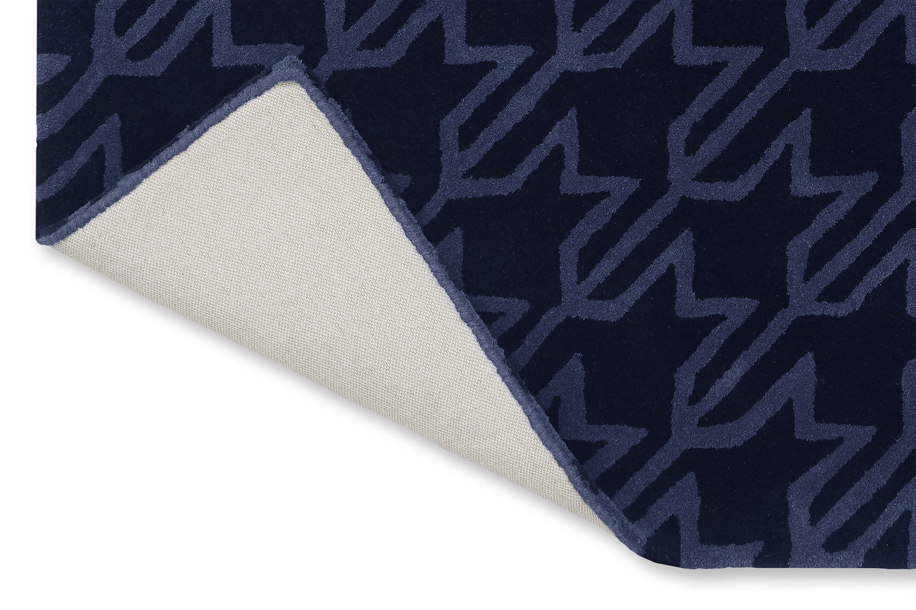 Tapis pied-de-poule bleu foncé | Taille: 170 × 240 cm