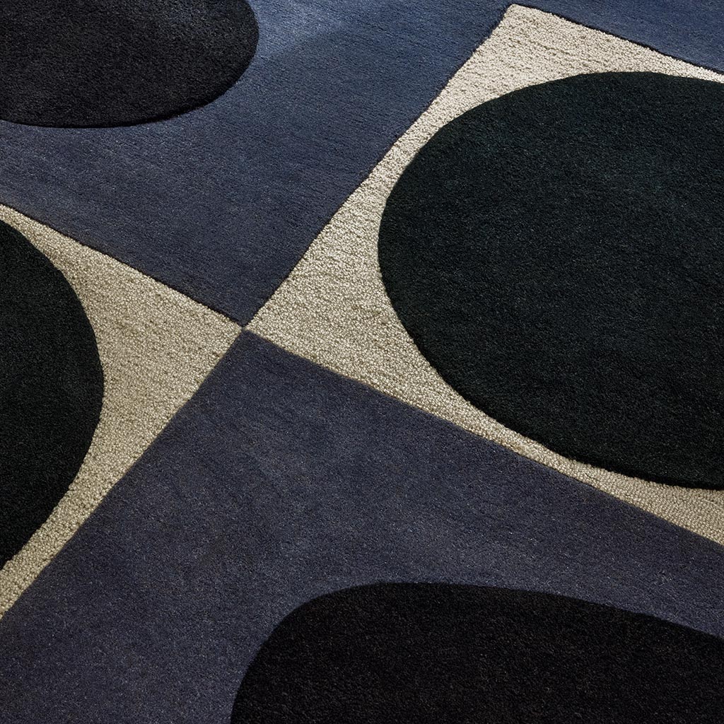 Tapis Spot Square bleu marine