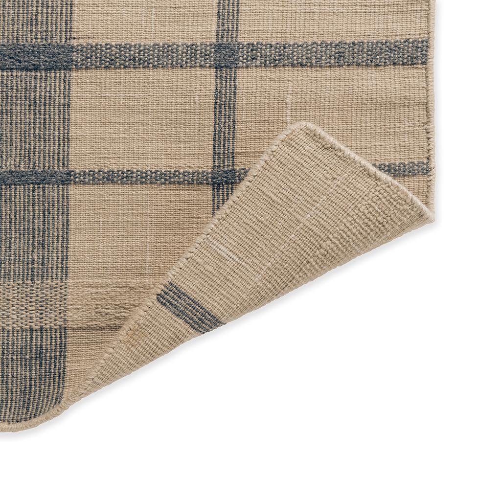 Zona denim ruit outdoor tapijt | Maat: 140 × 200 cm