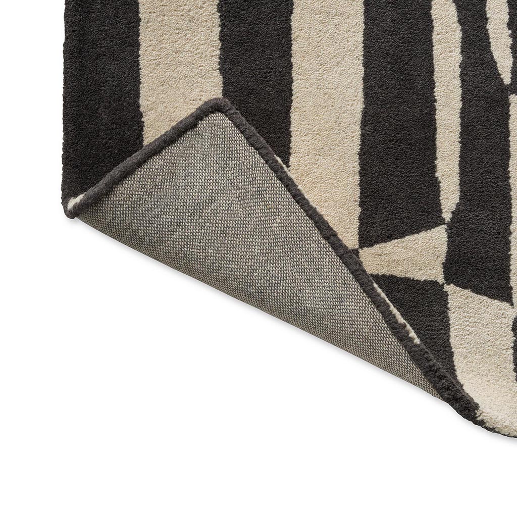 Lohko Stripe houtskool vloerkleed