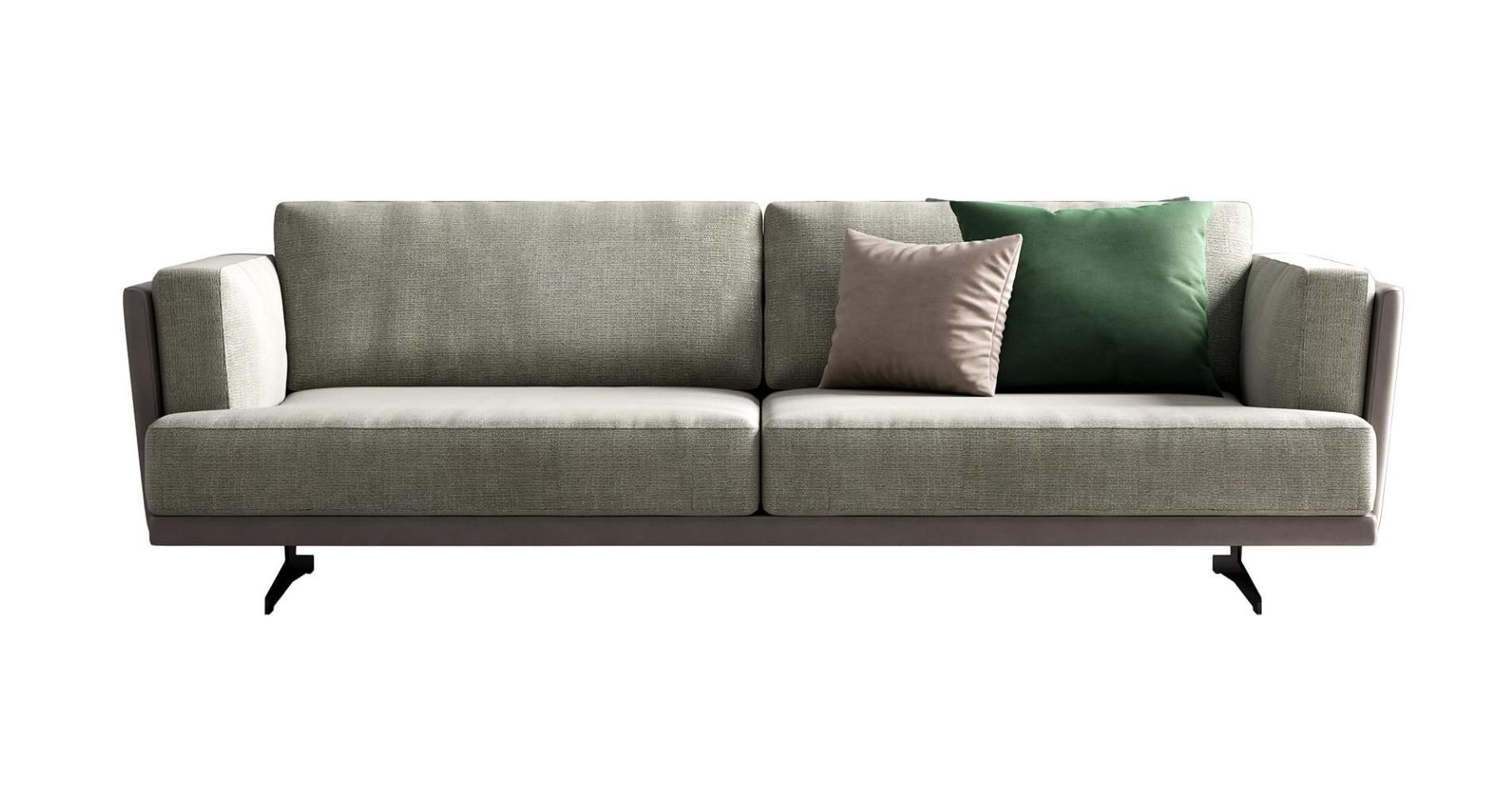 Canapé tissu et cuir 255