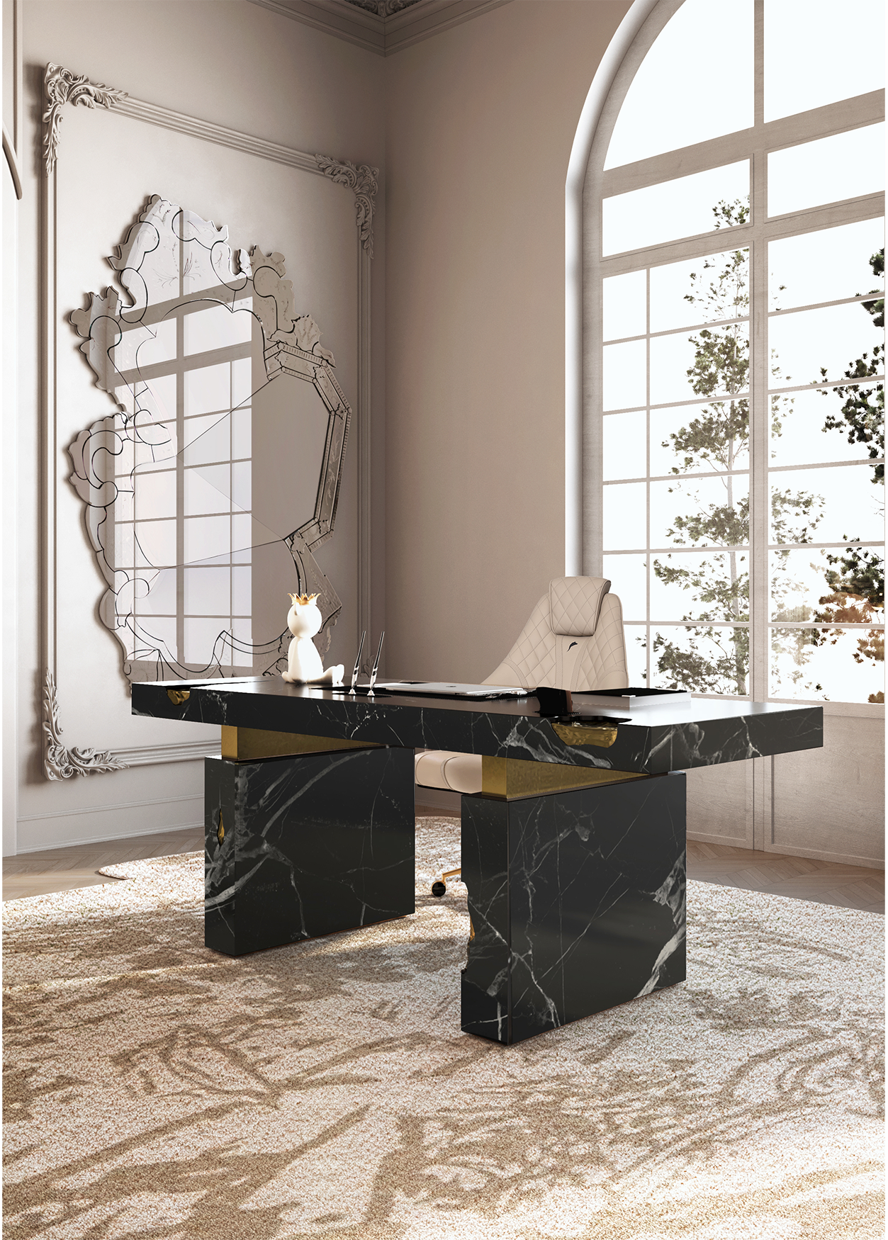 Bureau Dominion Nero Marquina