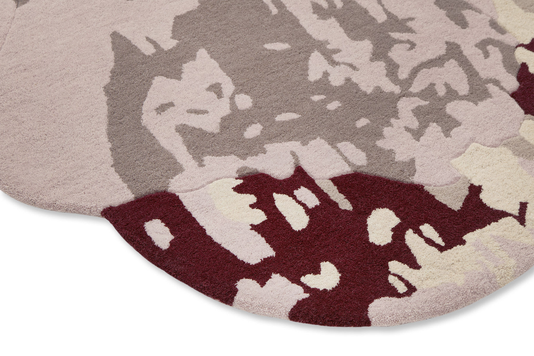 Magnolia bordeaux vloerkleed