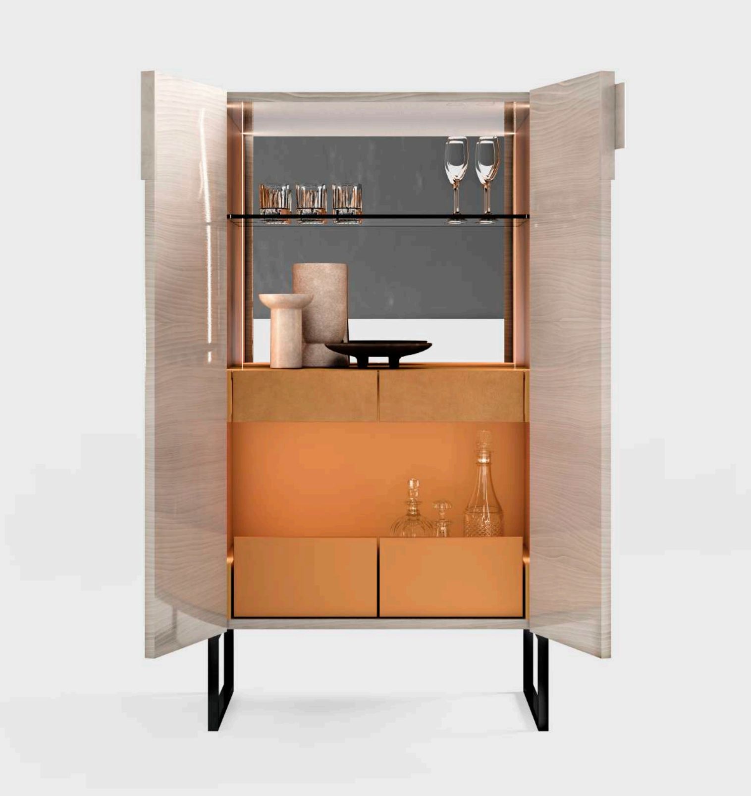 Bar unit met verlichting