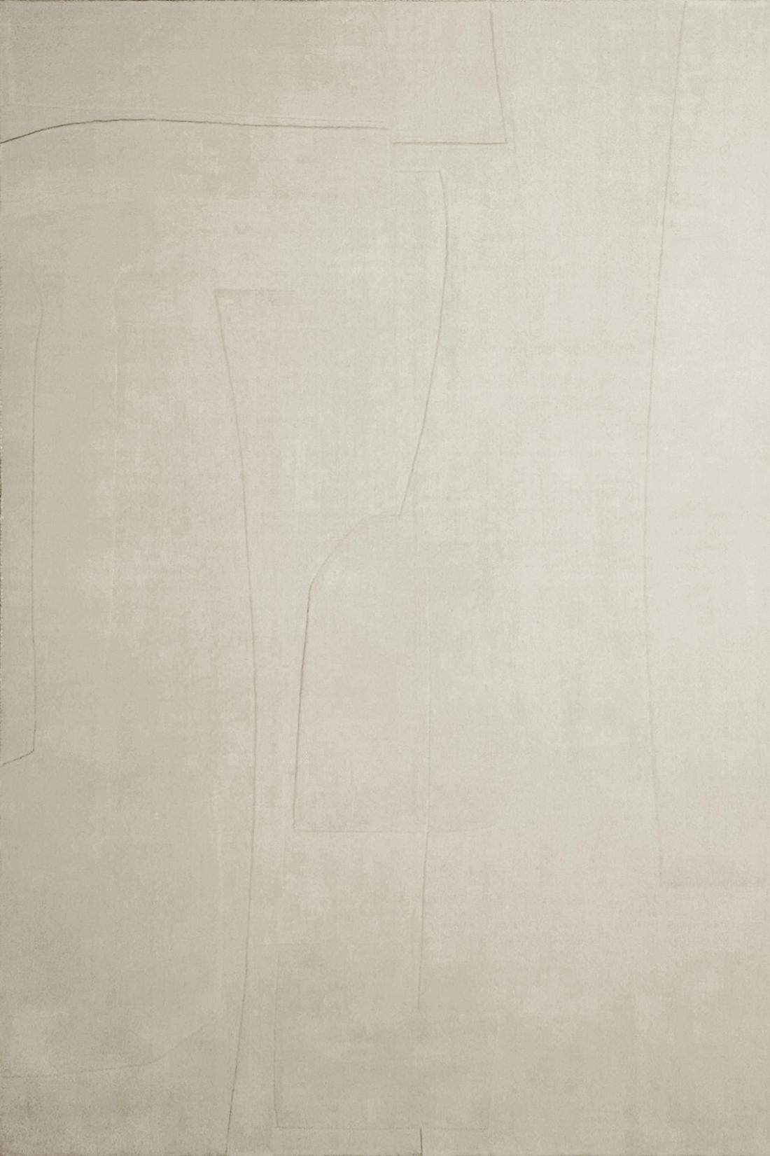 Bref ecru wollen tapijt | Maat: 200 × 300 cm