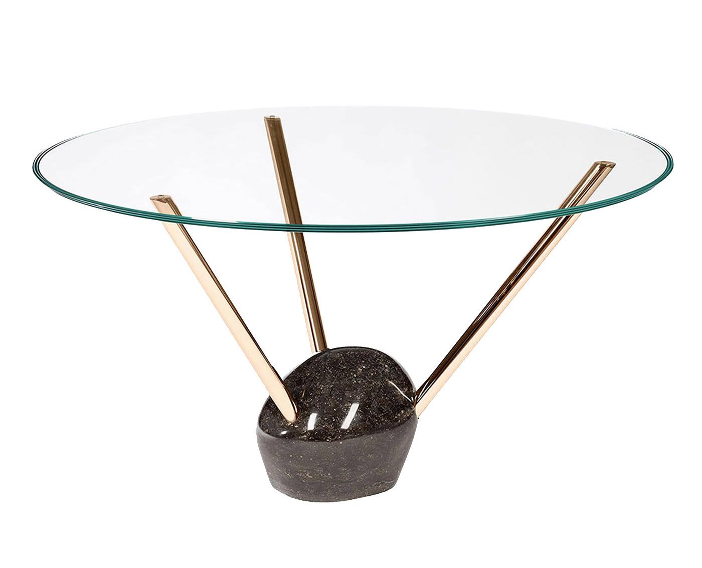 Rays ronde glazen eettafel