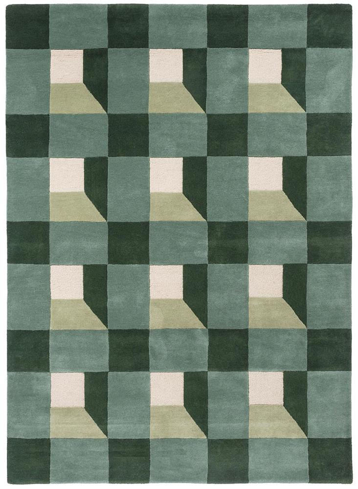 Tapis Blocks fougère | Taille: 140 × 200 cm