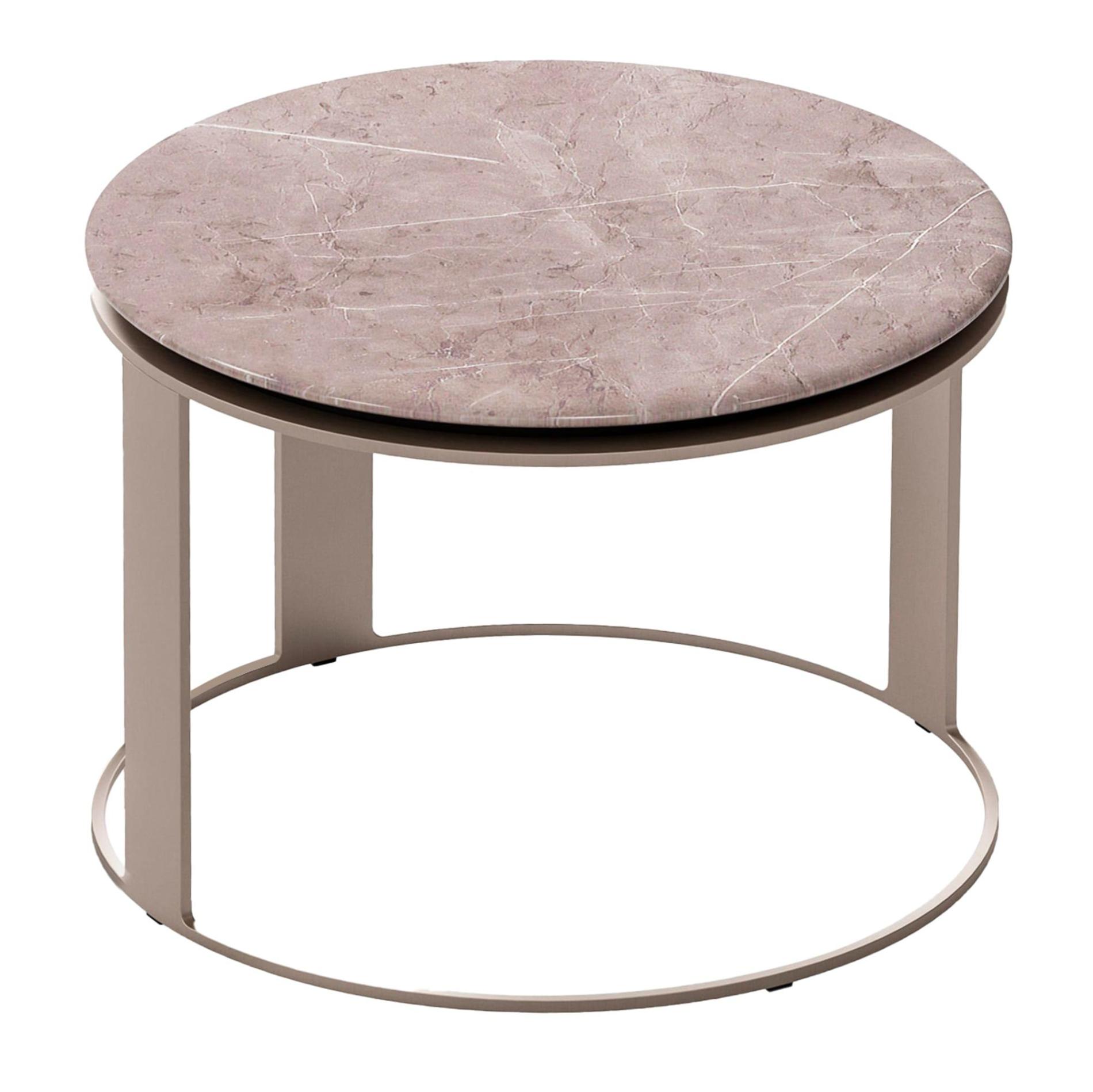 Denis bijzettafel | Tafelblad: Marmer Mint Onyx | Afmetingen: Ø 42 cm