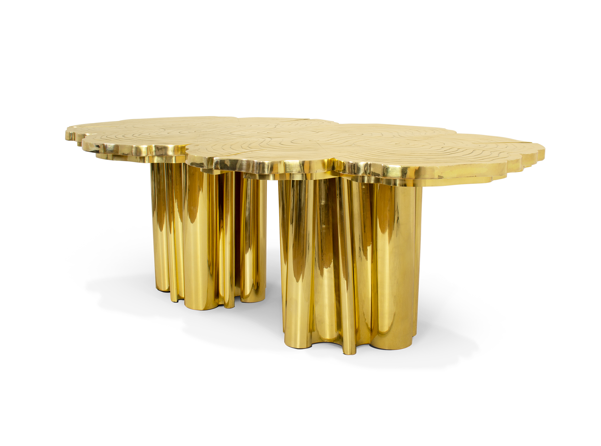 Ambachtelijke gouden eettafel