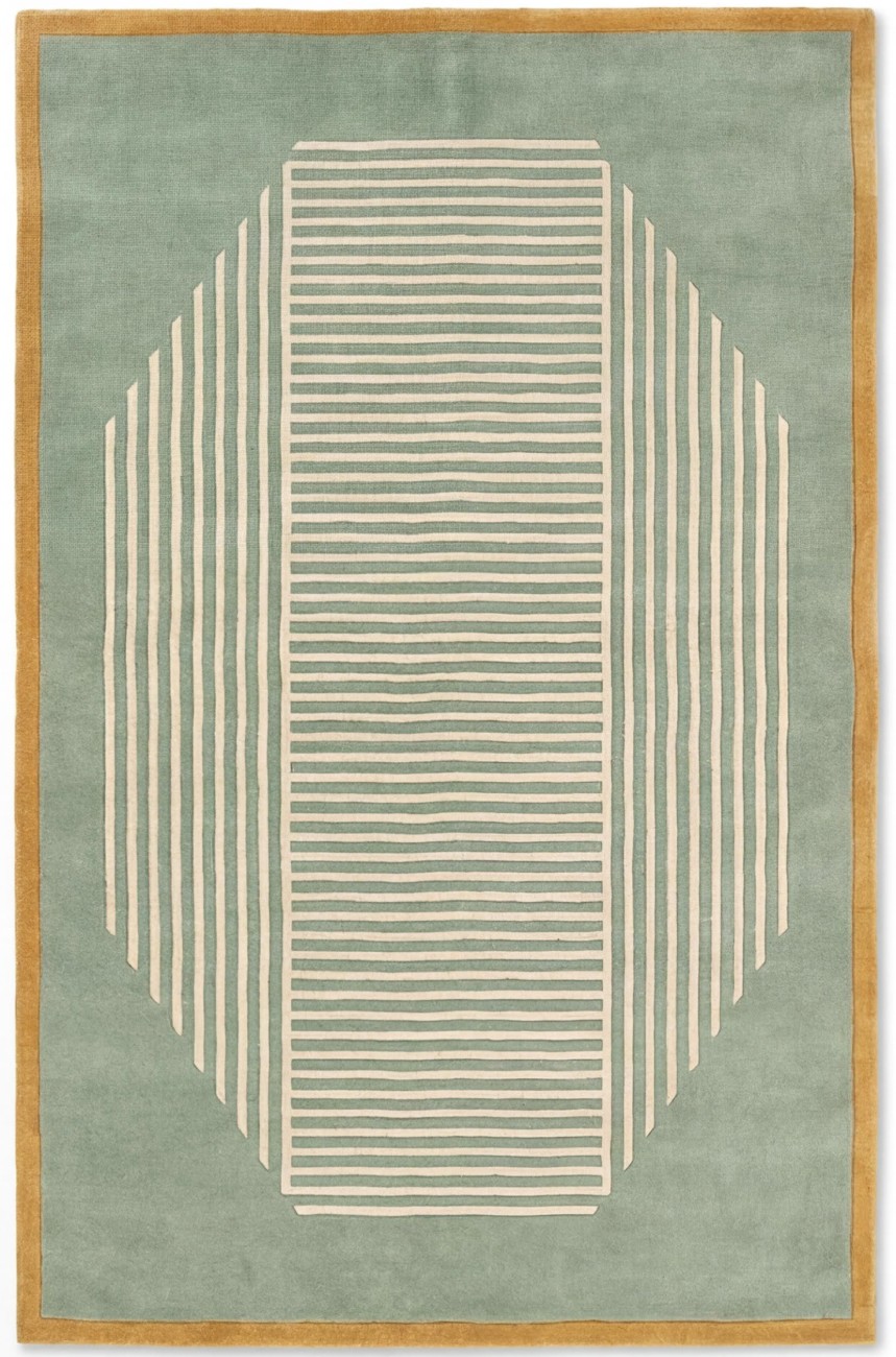 Tapis Octagon Lines Sage