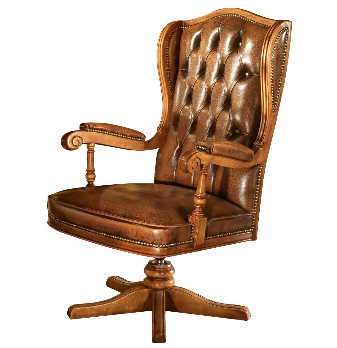 Fauteuil pivotant en cuir haut de gamme