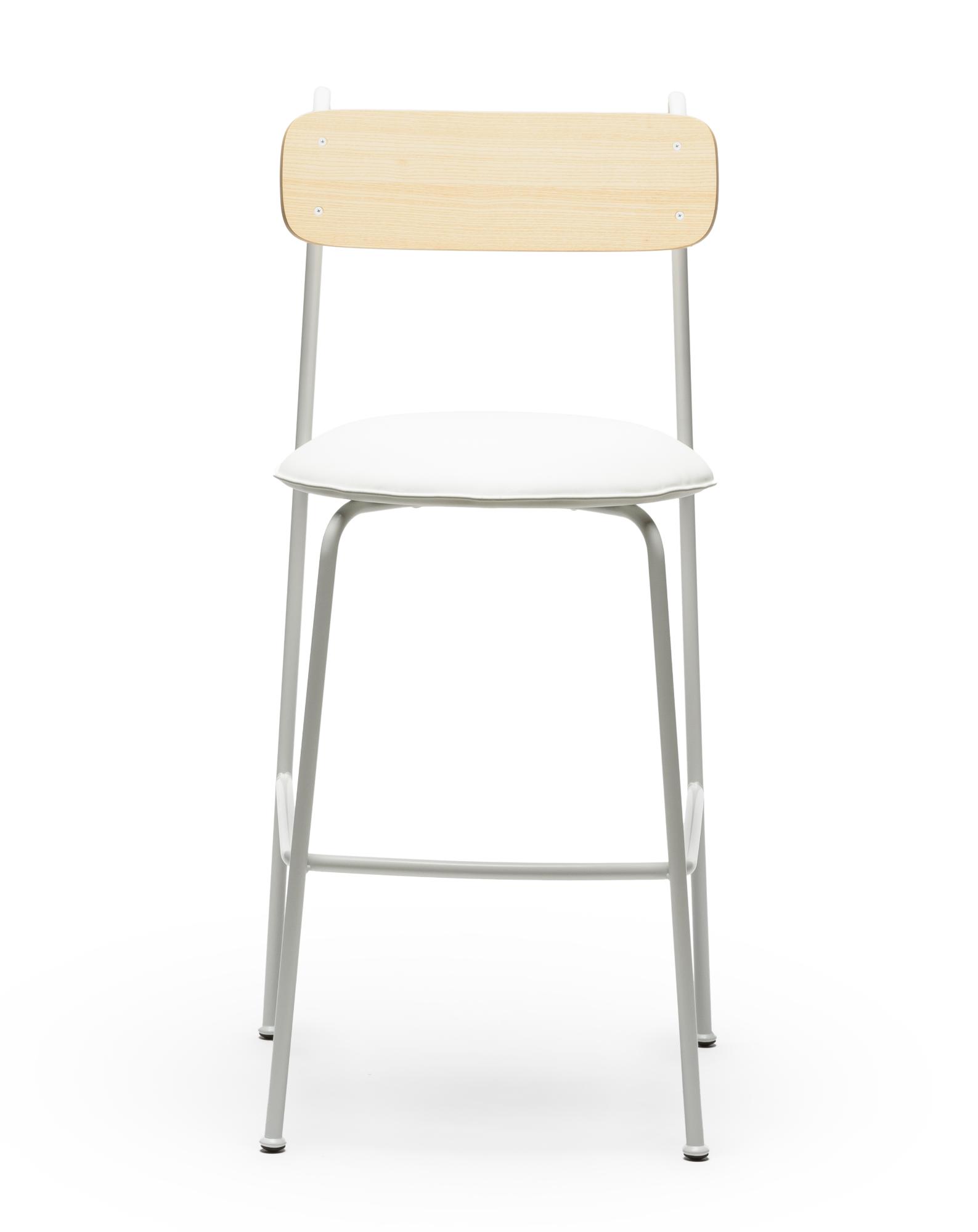 Chaise de bar Lena SG-75 Blanche en frêne