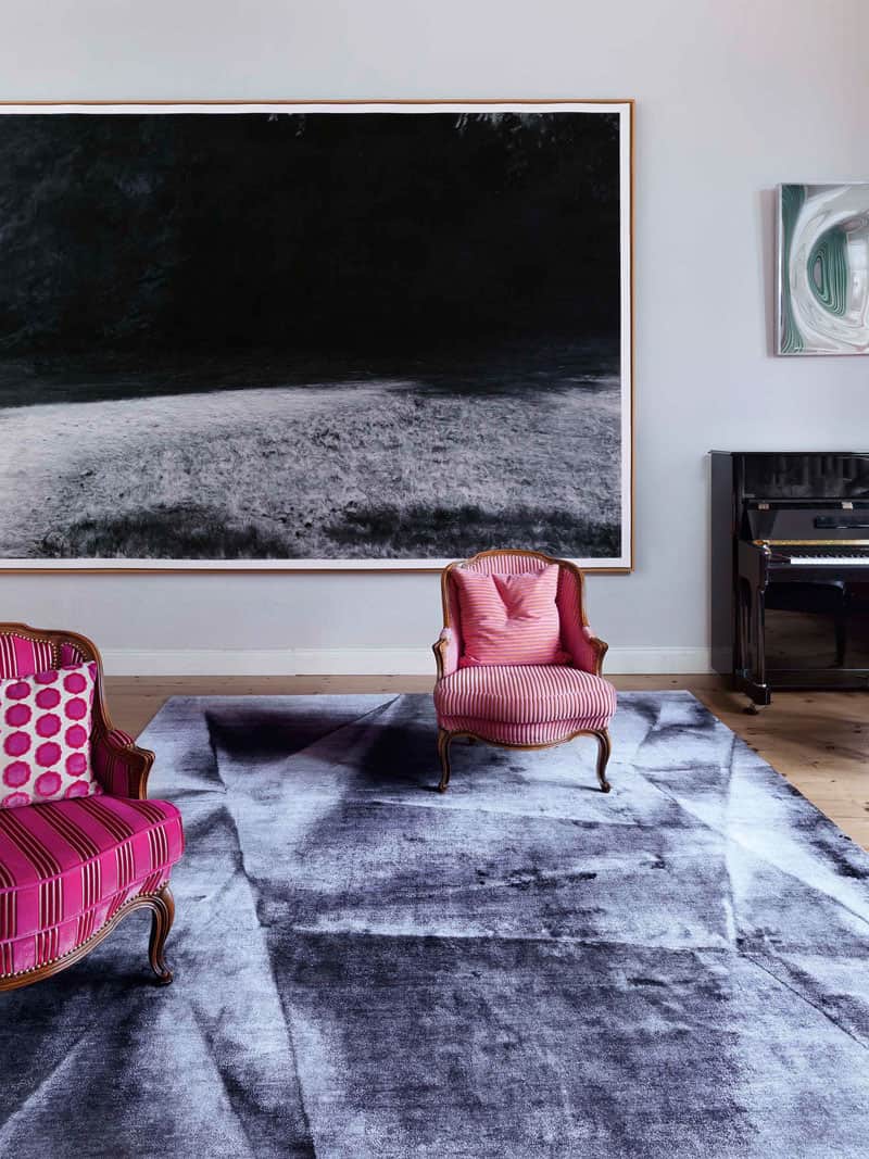 Charcoal luxe handgeknoopt vloerkleed