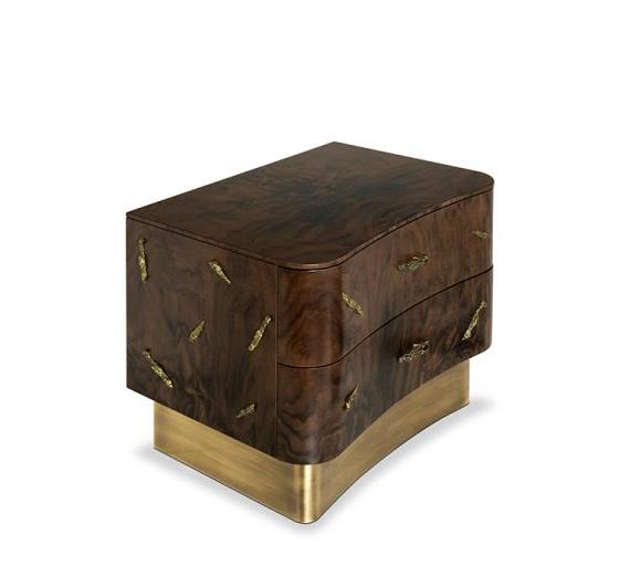 Designer houten bedtafeltje