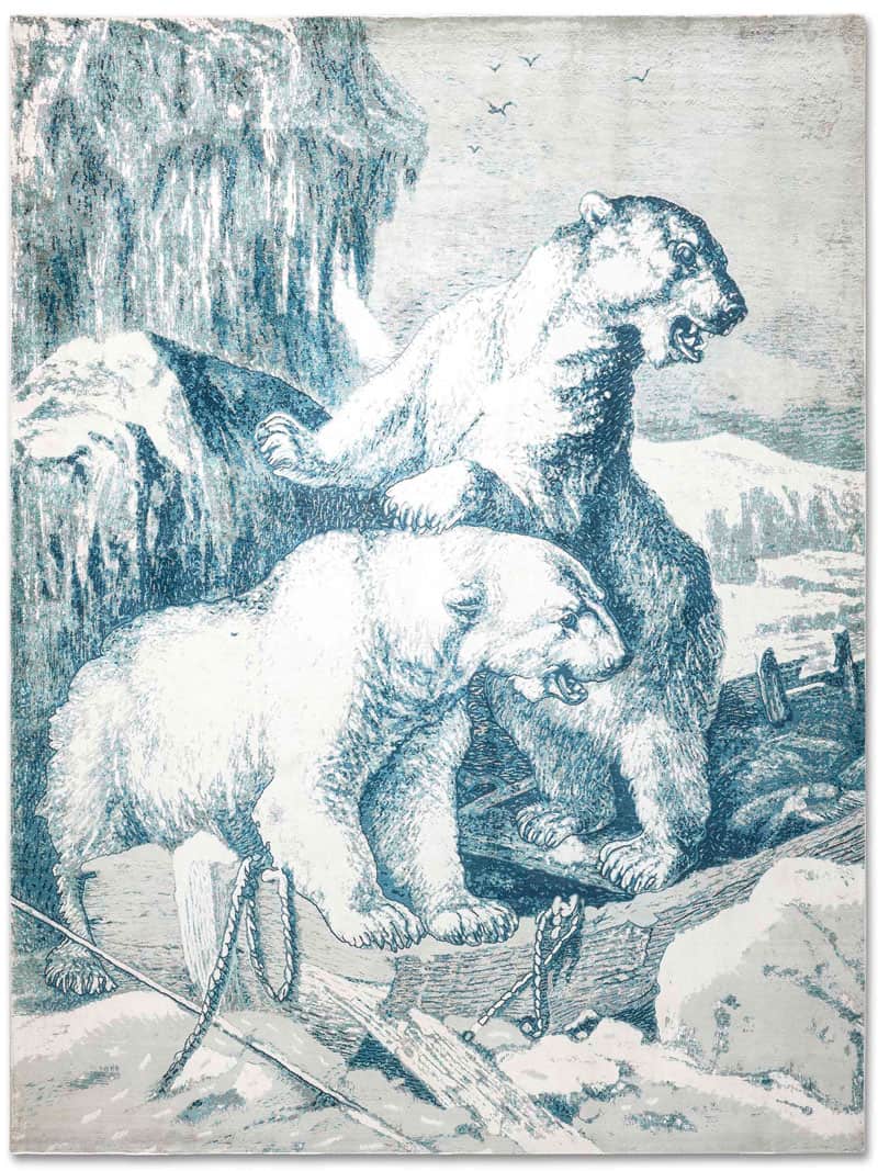 Tapis tissé main Polar Bear