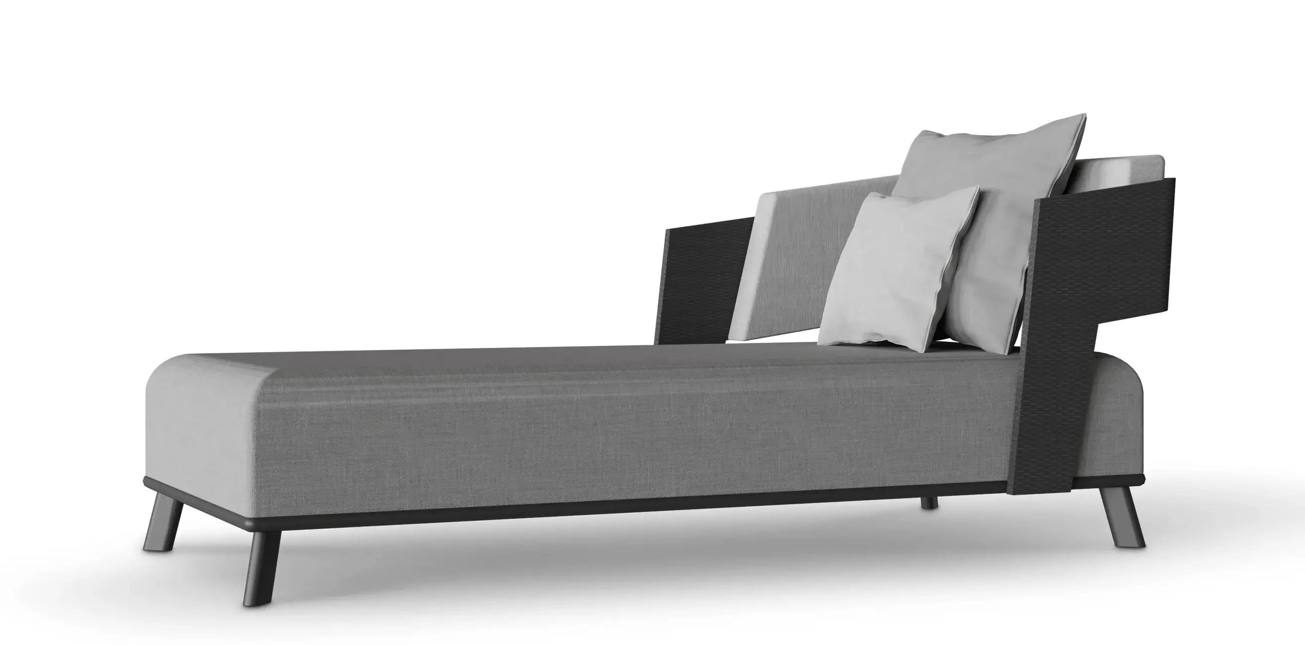 Chaise longue Crown grise