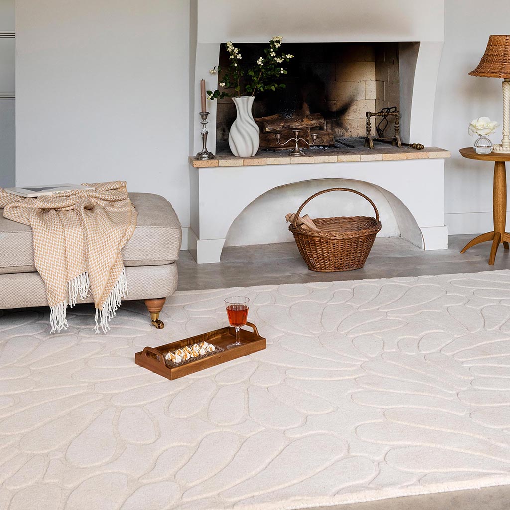 Tapis Coleby Petals ivoire crème