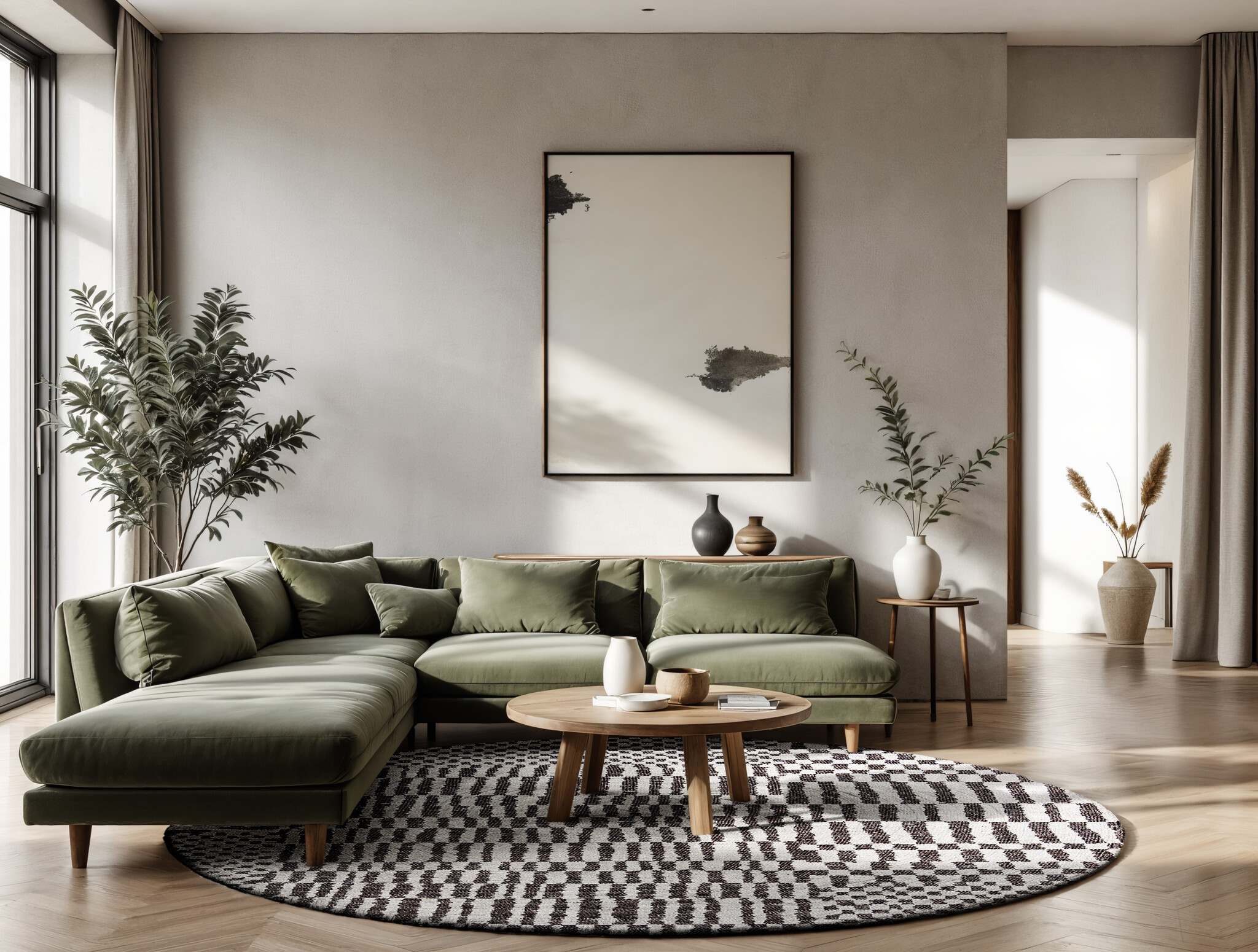 Oasis rond vloerkleed