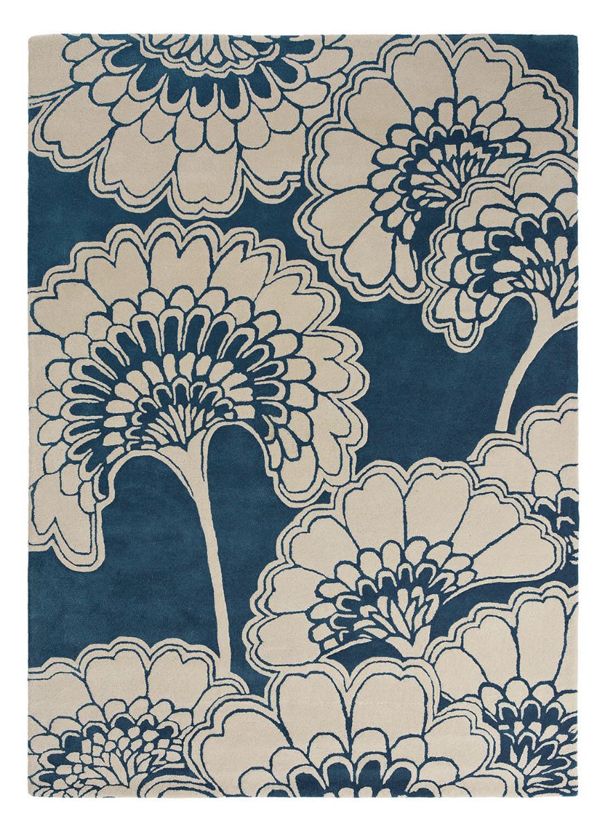 Tapis Japanese Floral minuit | Taille: 120 × 180 cm