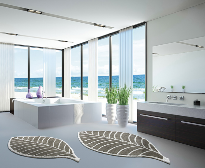 Leaf beige ivoor tapijt | Maat: 60 × 120 cm