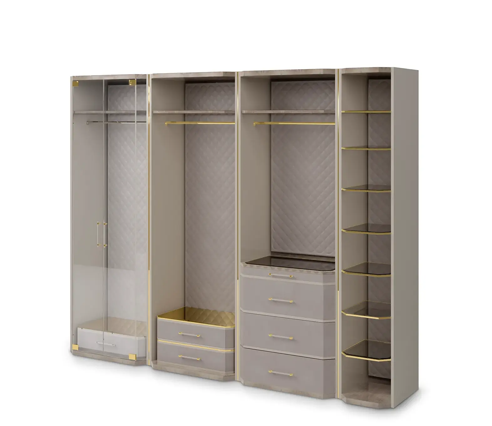 Armoire-penderie Cadence beige