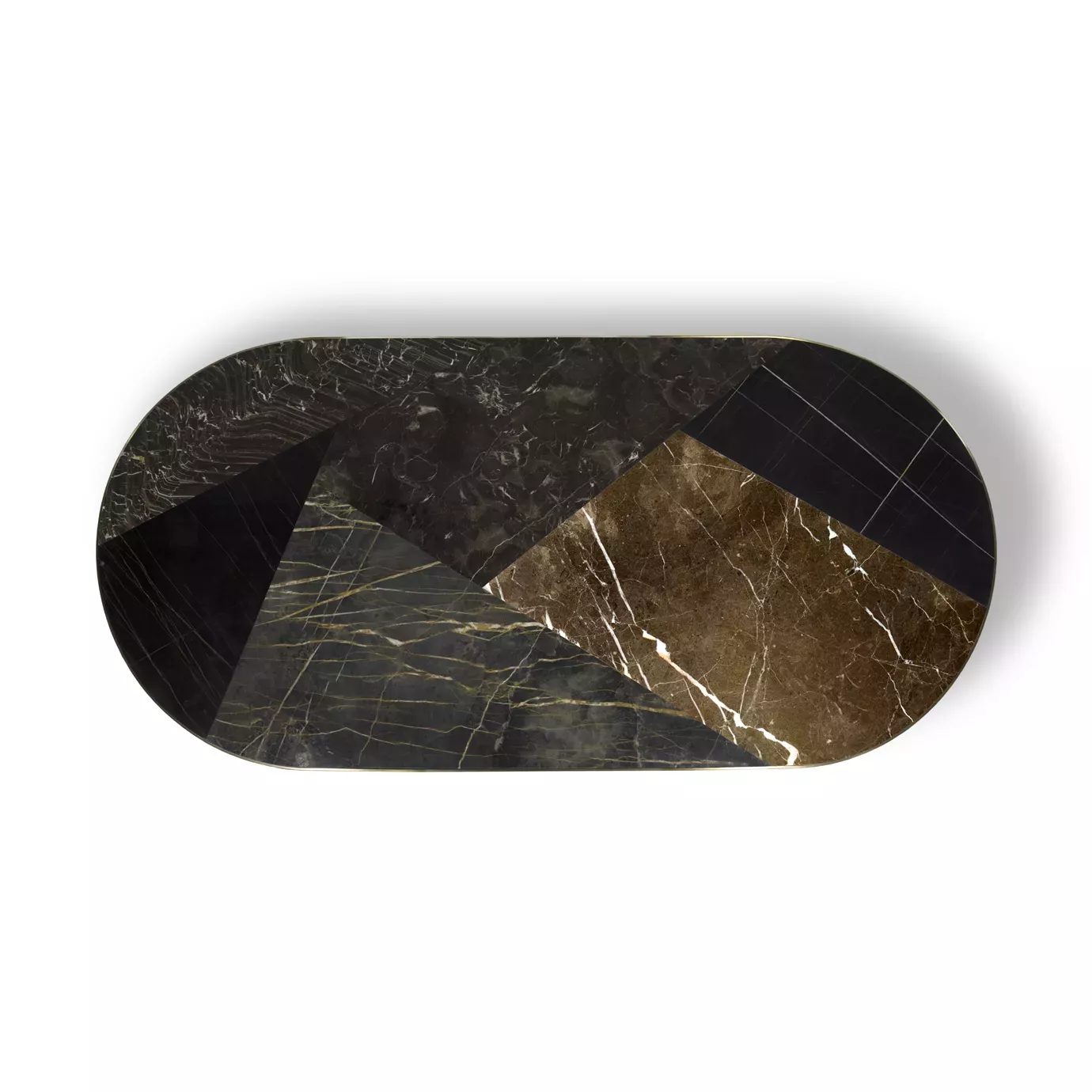 Table à manger en granit noir et or Decovita