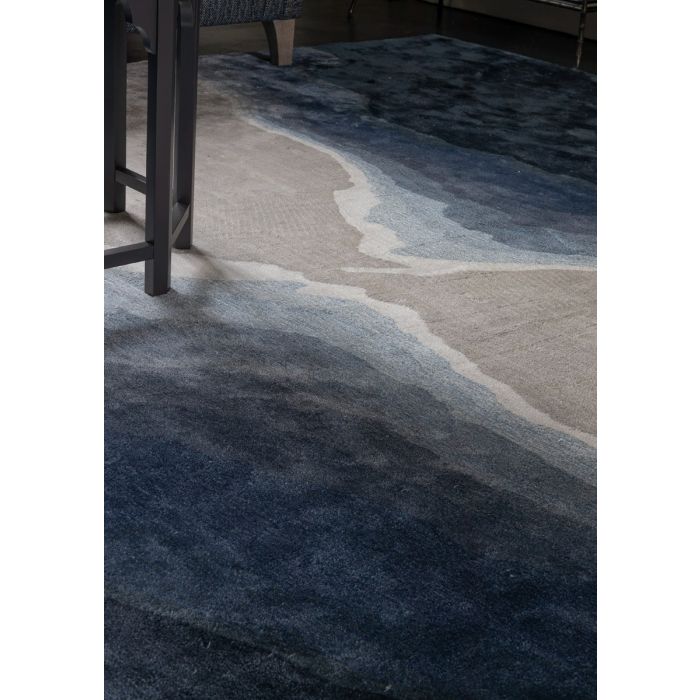 Onda indigo vloerkleed