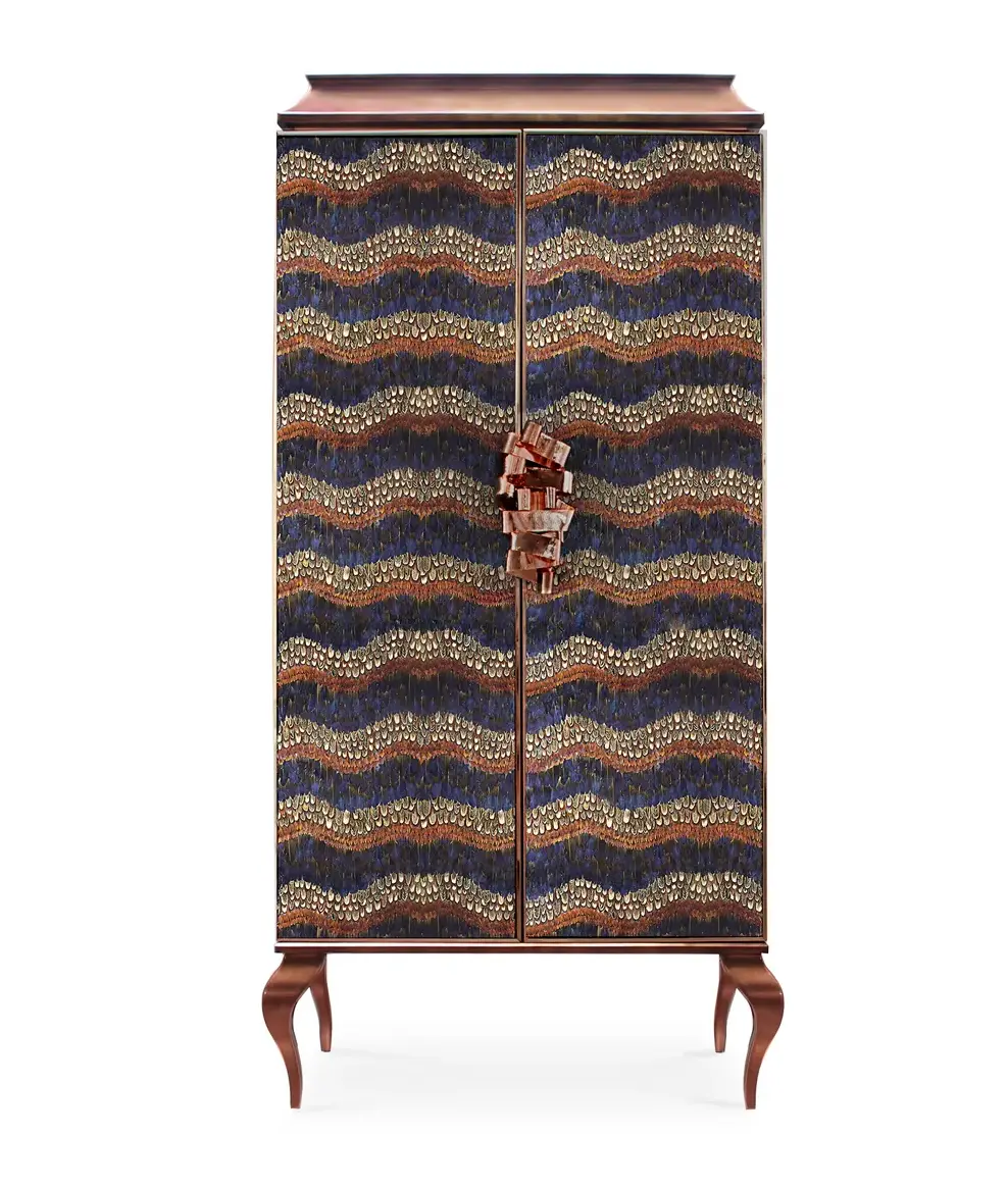 Armoire Mirage plumes violettes
