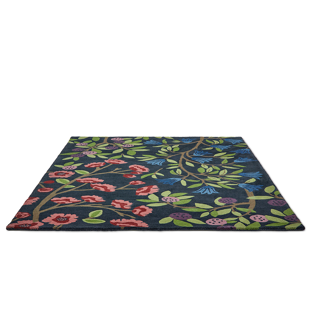 Tapis Foraging indigo | Taille: 140 × 200 cm