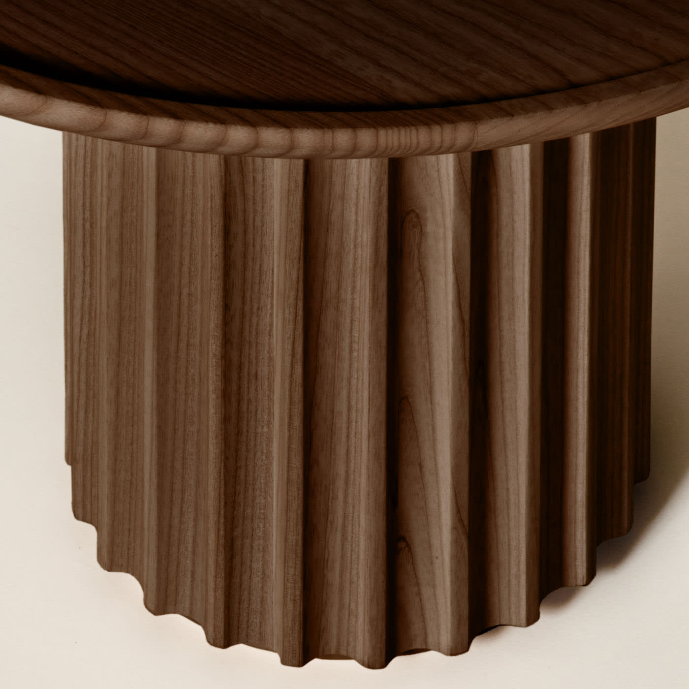 Capitello bruine essen salontafel | Afmetingen: Ø 55 cm