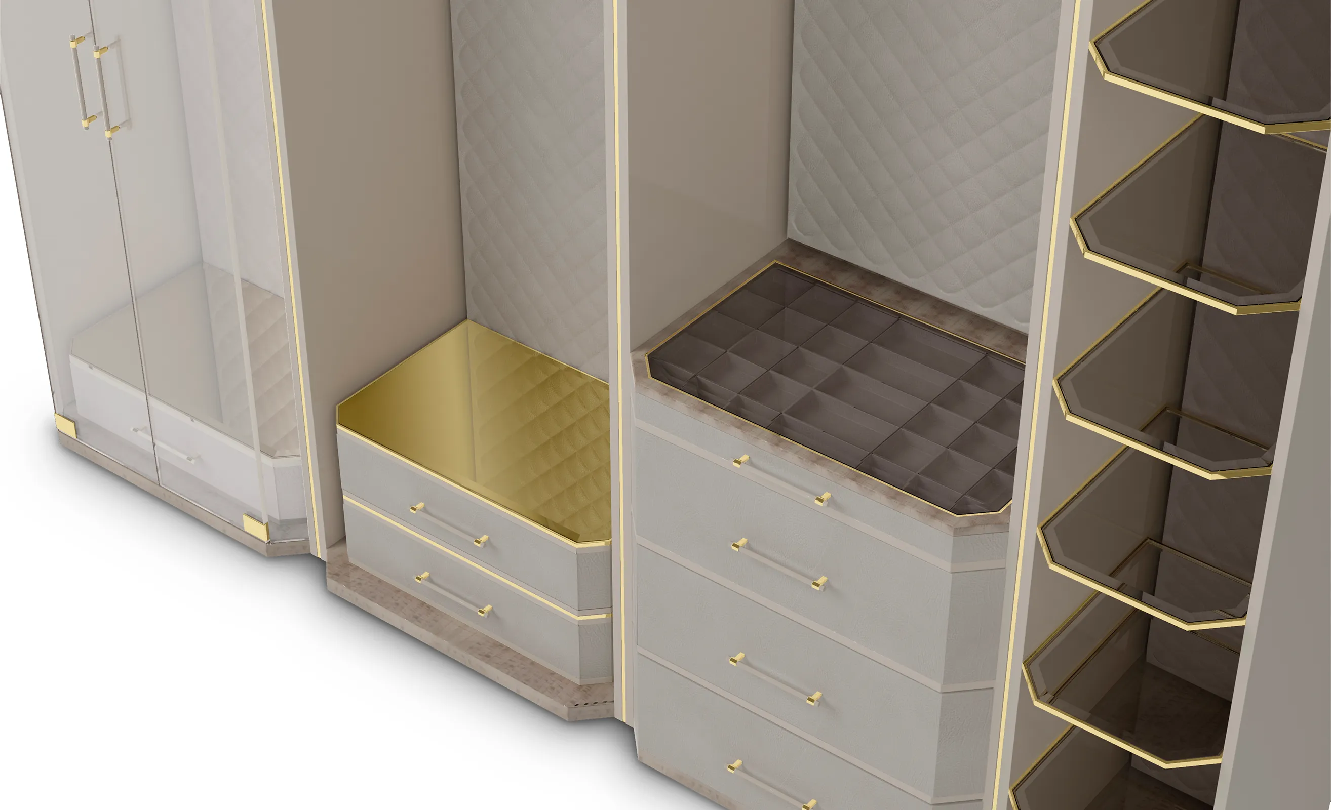 Armoire-penderie Cadence beige