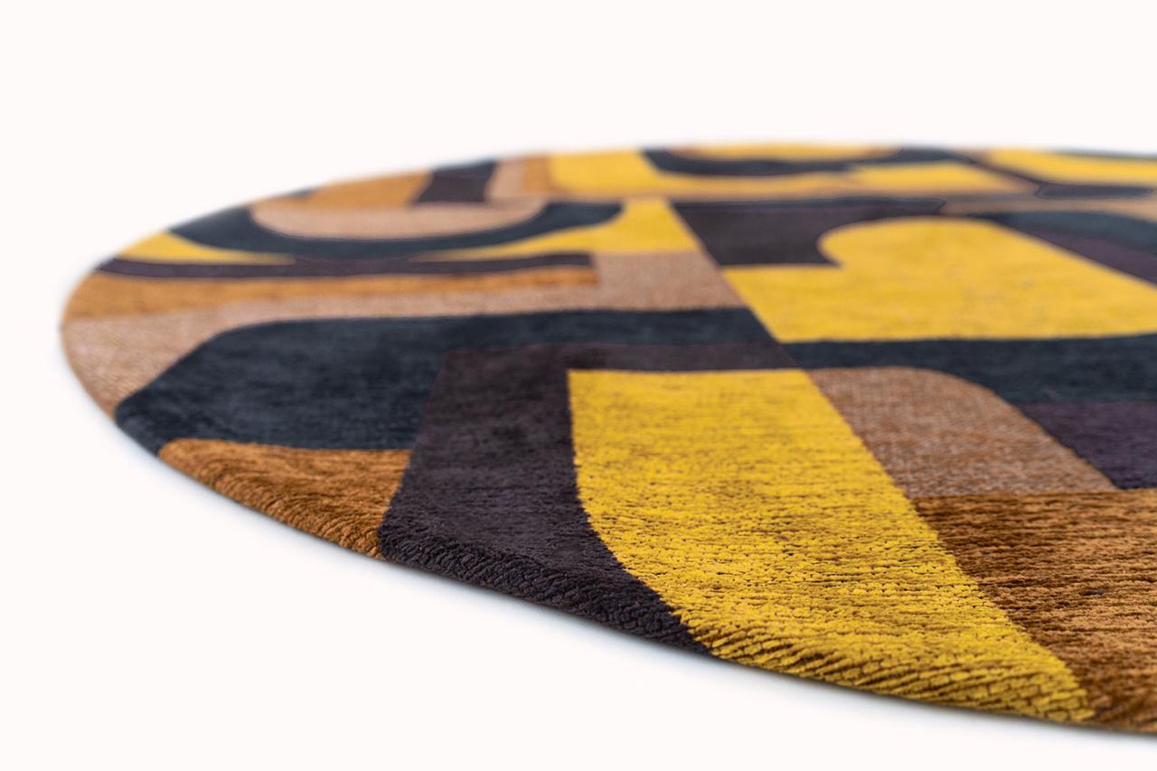 Liberty Gold rond tapijt | Maat: Ø 140 cm