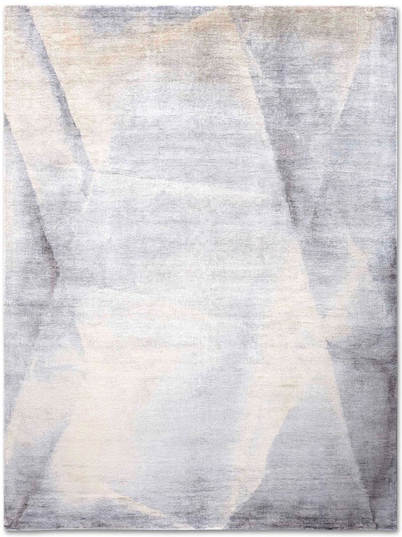Tapis noué à la main Argent