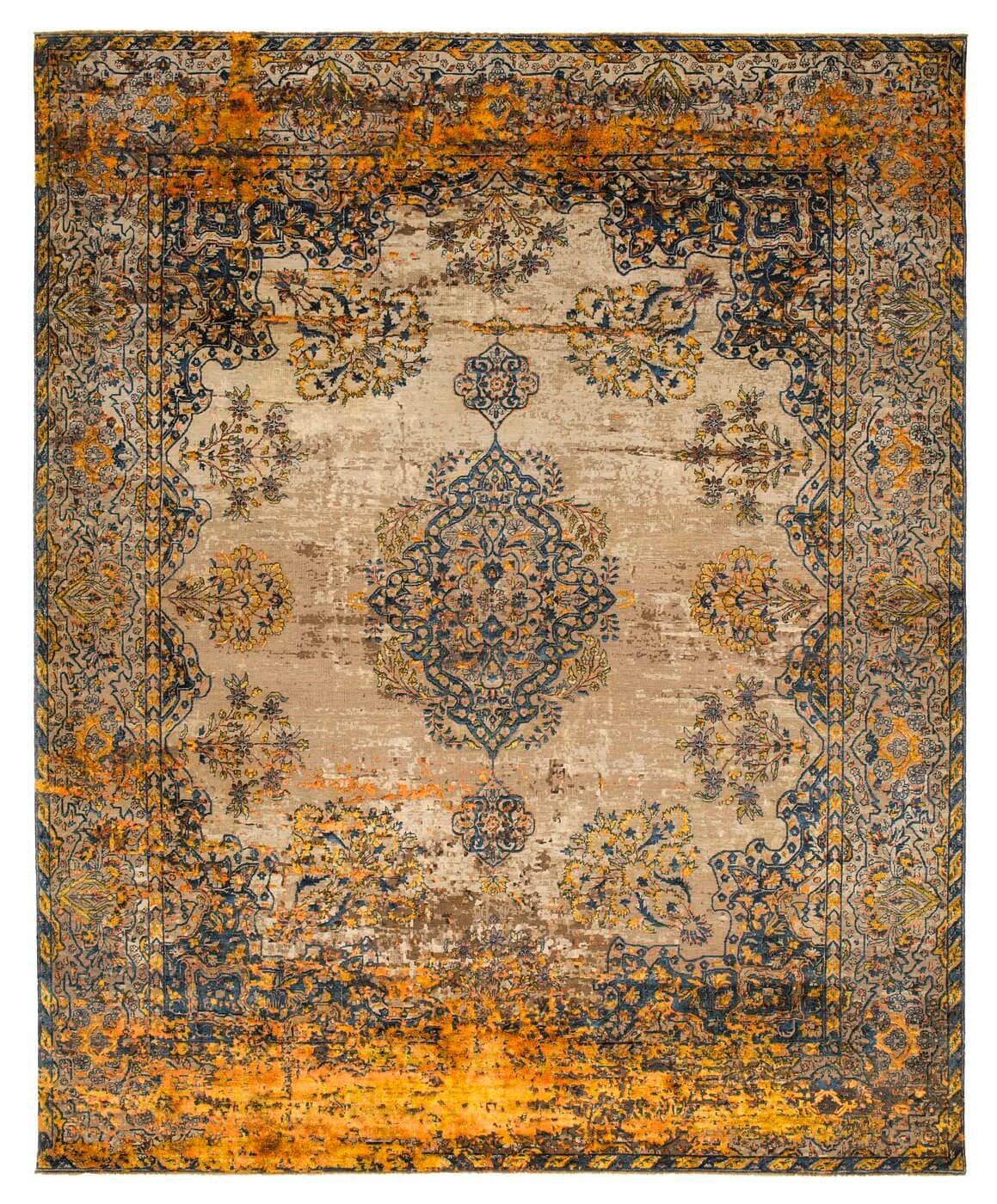 Kirman Robson Artwork 19 oranje tapijt | Maat: 250 × 300 cm