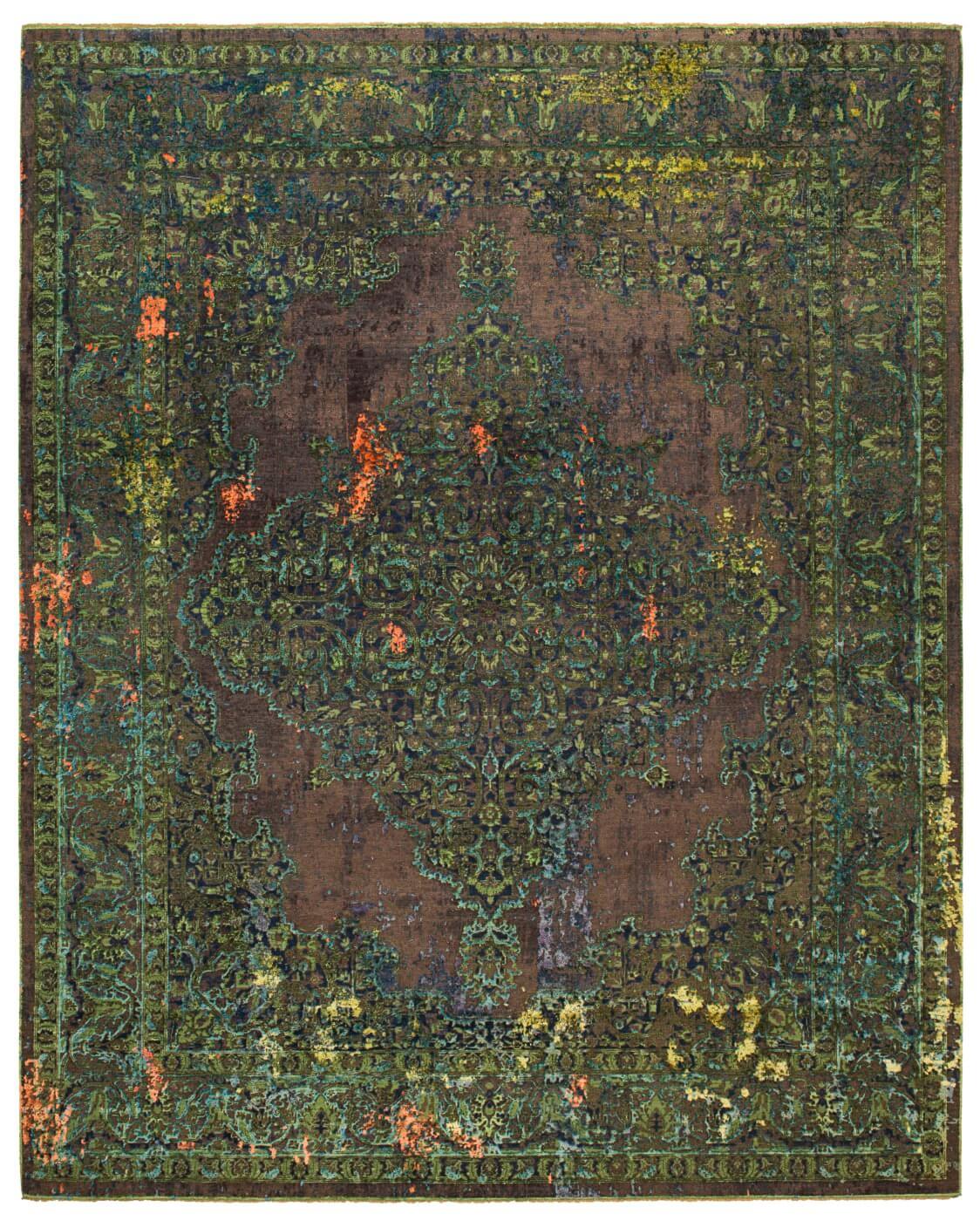 Tabriz Fashion Artwork 8 groen tapijt | Maat: 250 × 300 cm
