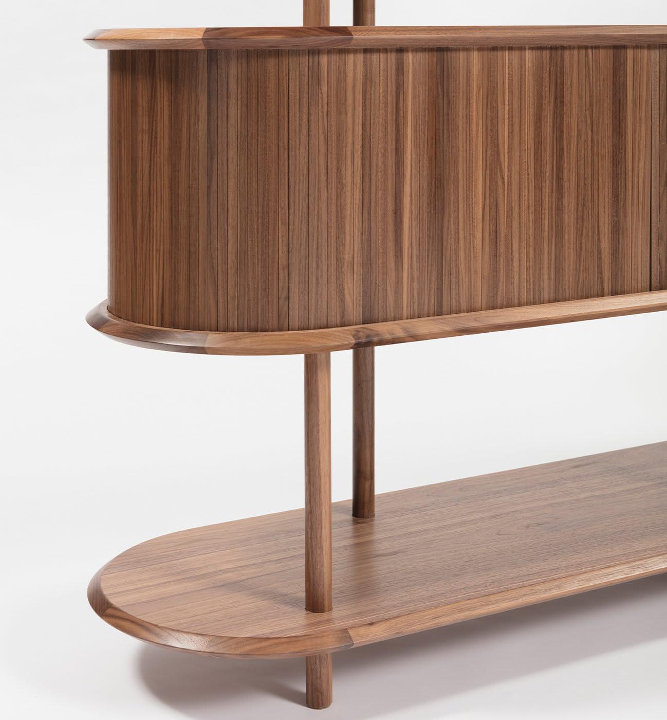 Moderne modulaire Canaletto walnoten boekenkast