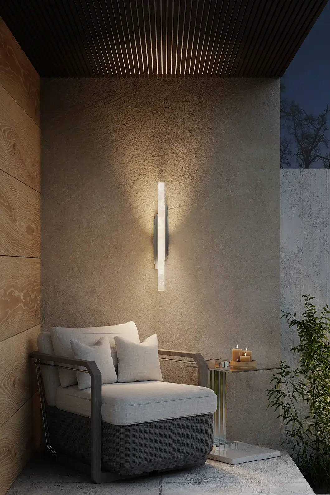 Table d’appoint de jardin Whirlwind grise