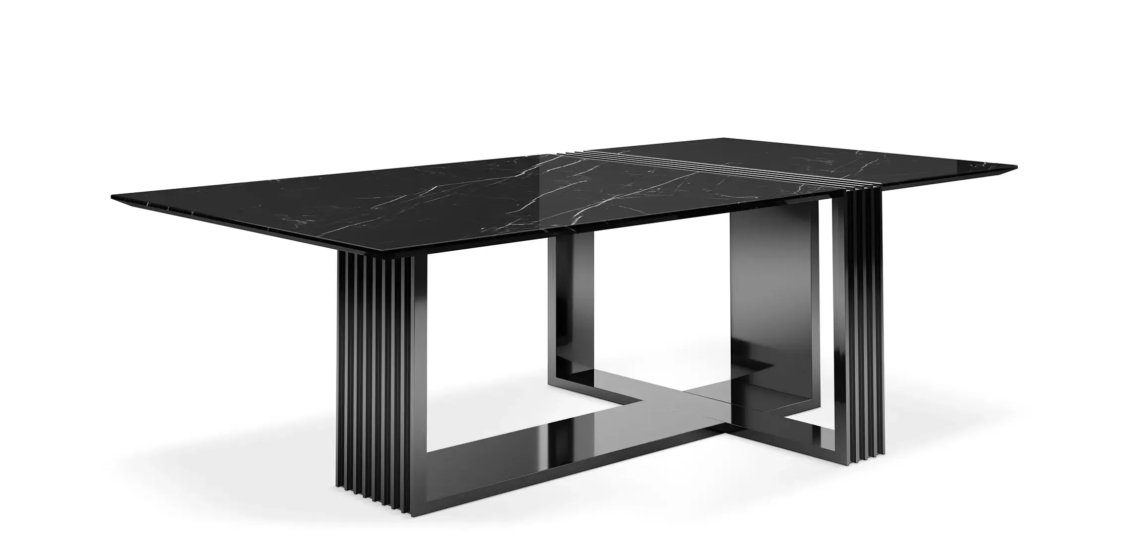 Table à manger noire Whirlwind