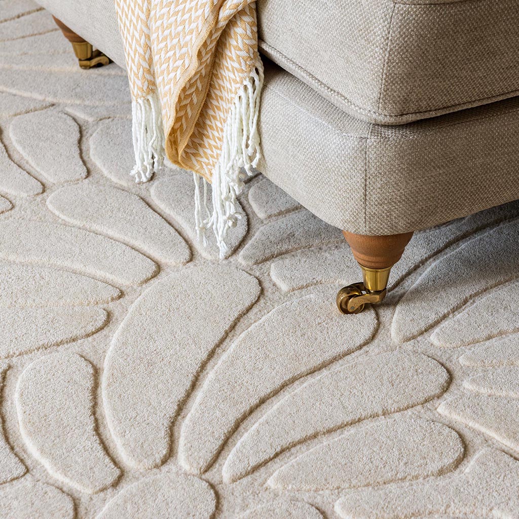 Tapis Coleby Petals ivoire crème