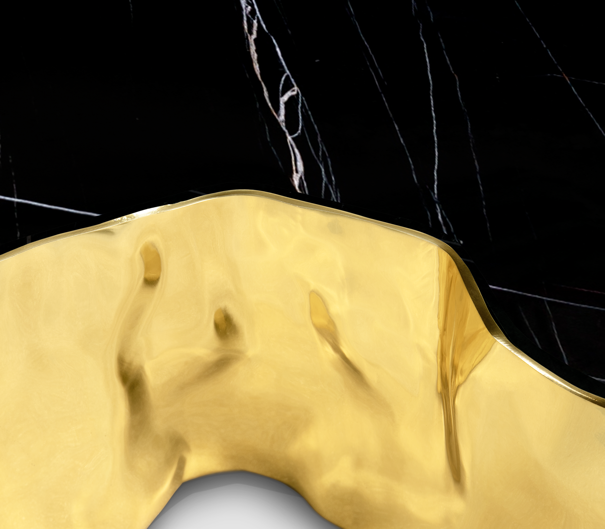 Table Paradise Nero en marbre | Dimensions: B 138 × D 95 × H 36 cm