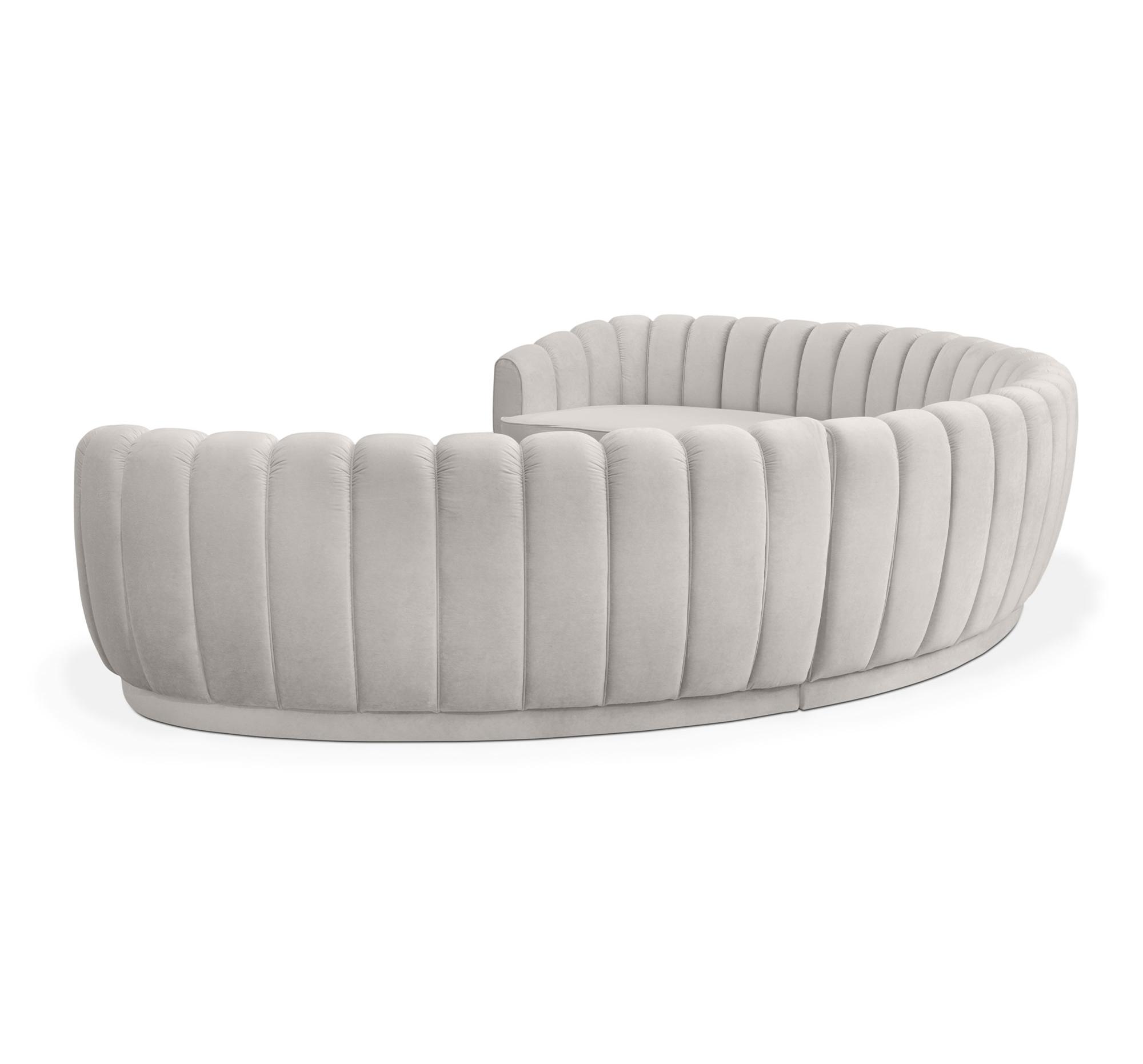 Refined ronde driezitsbank