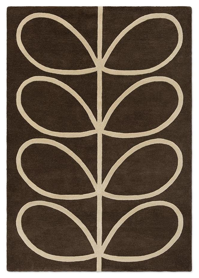 Giant Linear Stem Walnut premium vloerkleed