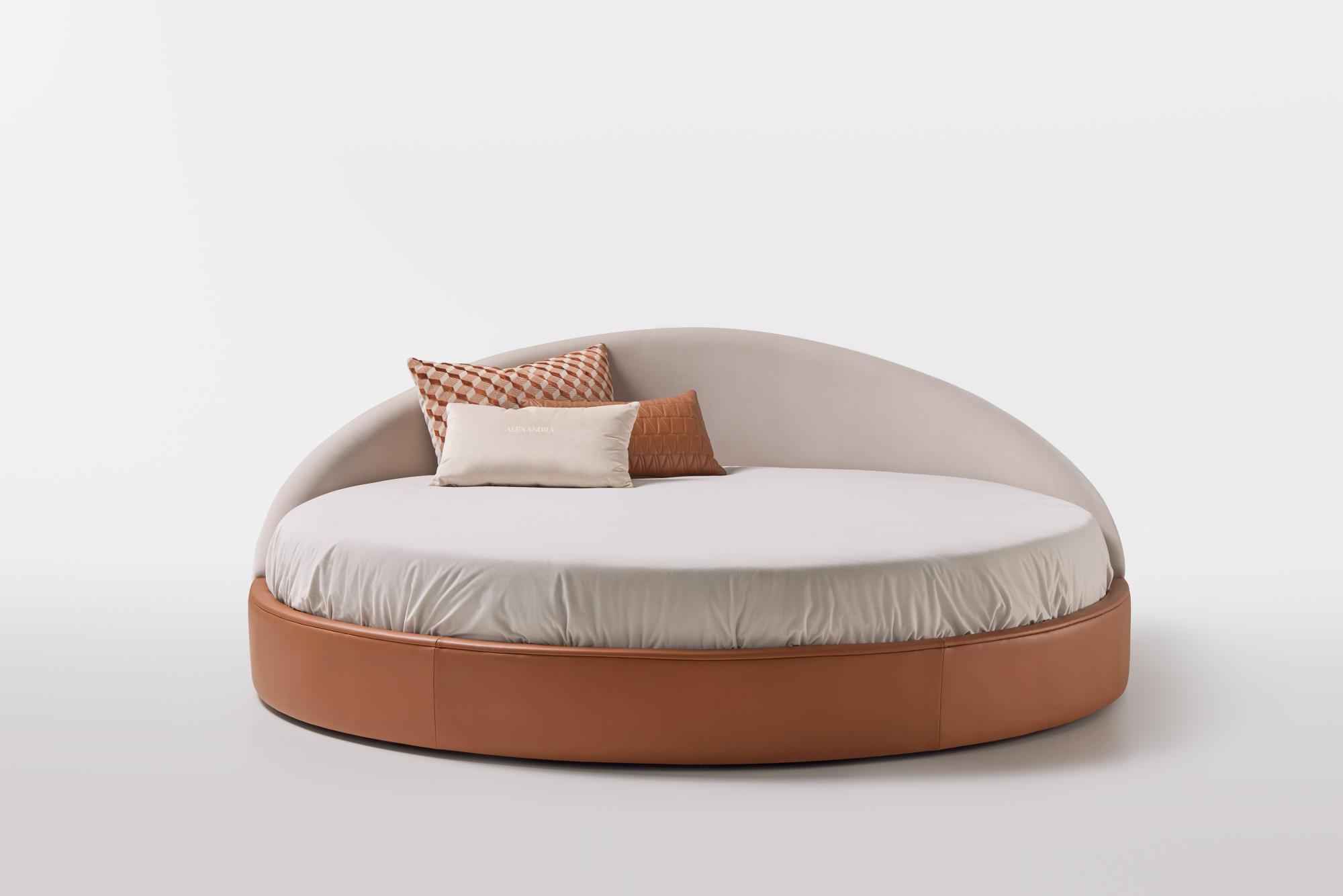 Arco rond leren bed