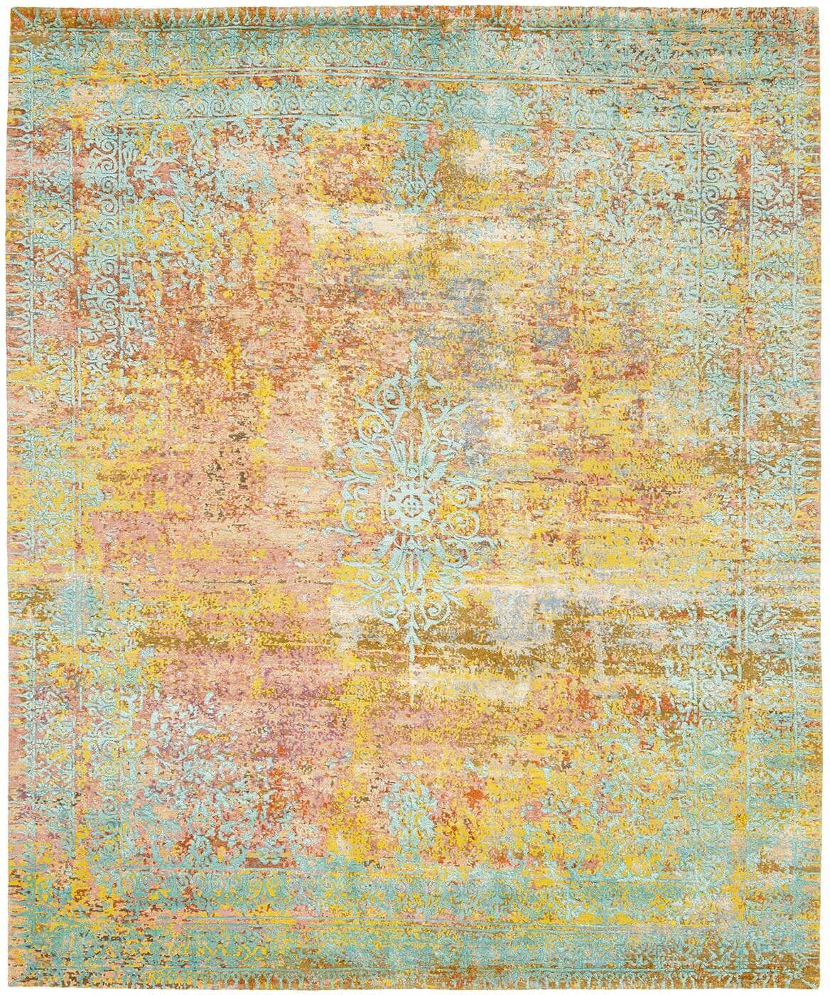 Ferrara Artwork Special Rocked roze aqua vloerkleed